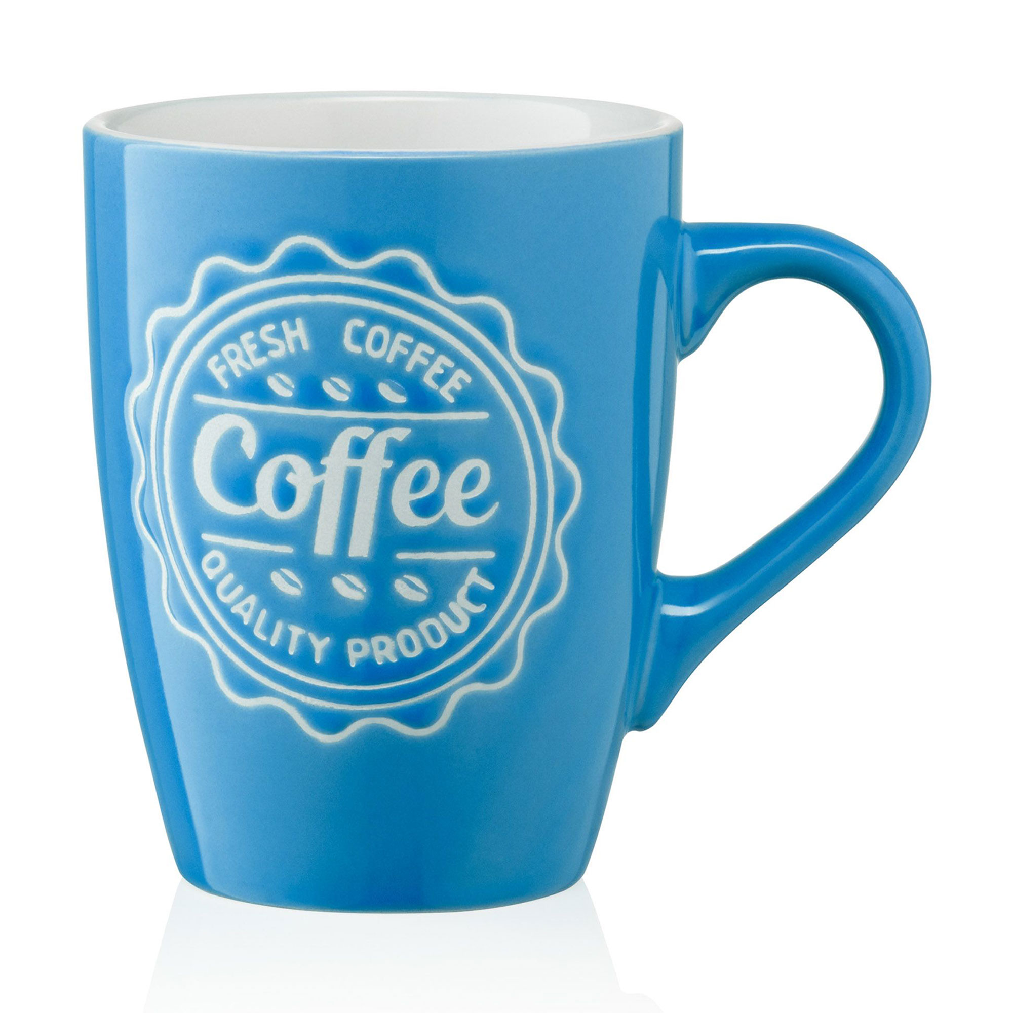 Чашка Ardesto Coffee керамічна, синя, 330 мл